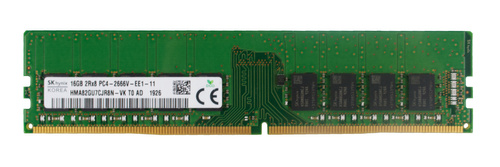 Memory RAM 1x 16GB Hynix ECC UNBUFFERED DDR4 2Rx8 2666MHZ PC4-21300 UDIMM | HMA82GU7CJR8N-VK